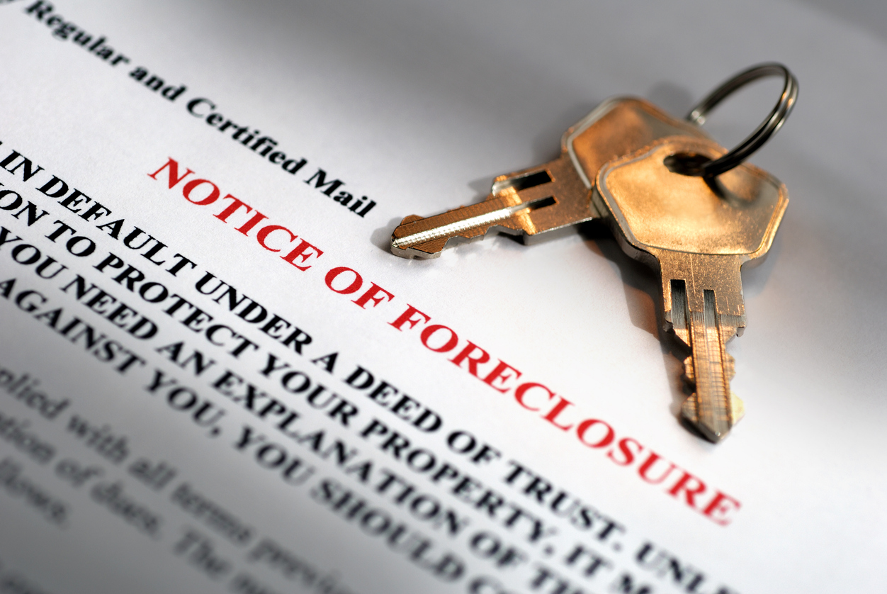 Foreclosure Notice on Table