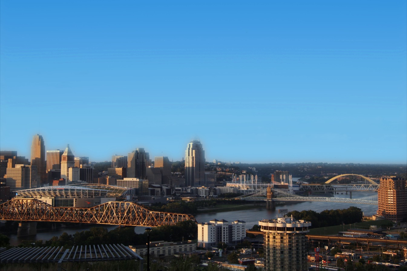 Downtown Cincinnati skyline and riverfront at dusk, Greater Cincinnati events guide