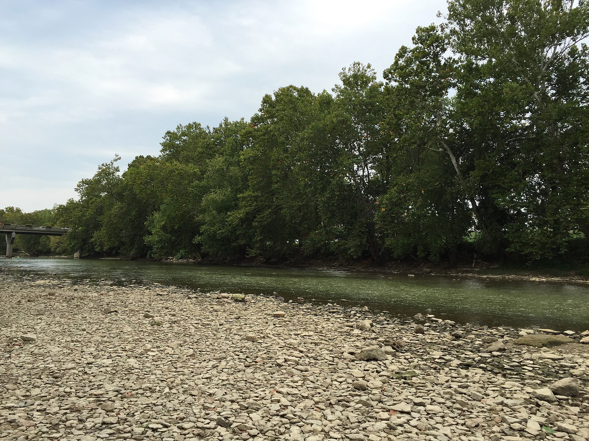 The Little Miami River, which flows past Maineville and South Lebanon in Warren County, Ohio